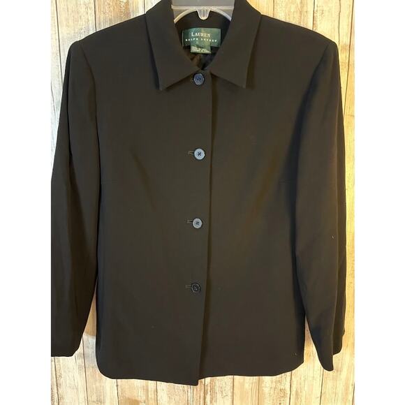 Lauren Ralph Lauren Women's Black Four Button Blazer - Size 10 - Picture 4 of 4